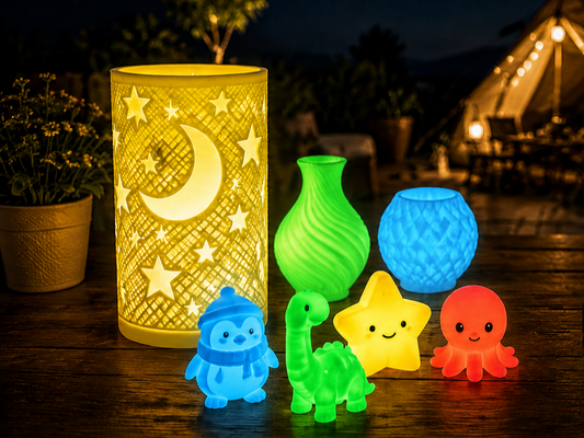 PLA Glow o PETG Glow: come scegliere il filamento luminoso giusto per i tuoi progetti 3D?