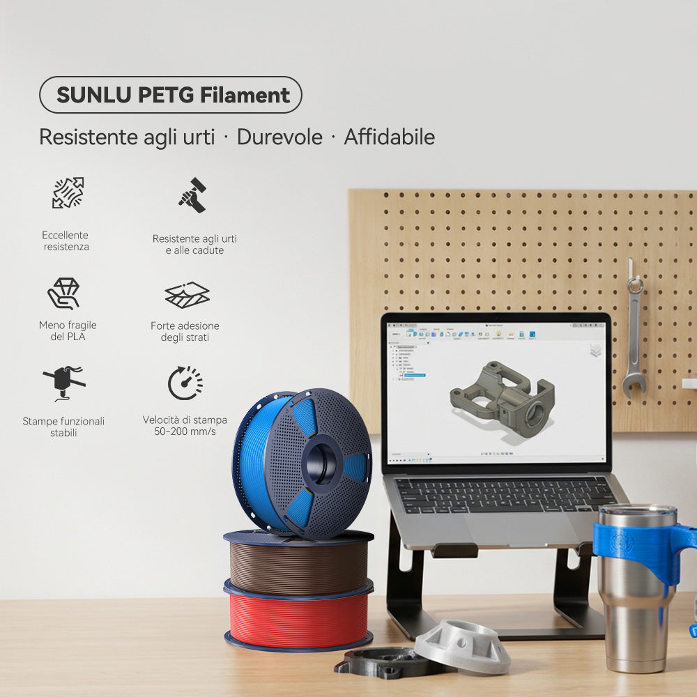 [MOQ: 6KG] Filamento PETG per Stampante 3D 1KG