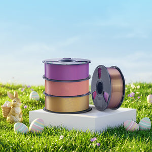 [MOQ: 3KG] Filamento in Seta Multicolore (bicolore, tricolore, quattro colori) per Stampante 3D, 1 kg