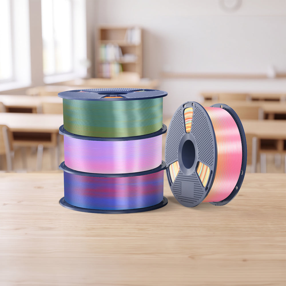 [MKT-HERO-FILA-ESTHETIC-MATTE-PLA] Filamento per stampante 3D SILK Rainbow aggiornato (lunghezza di cambio colore 8 metri) 1 kg