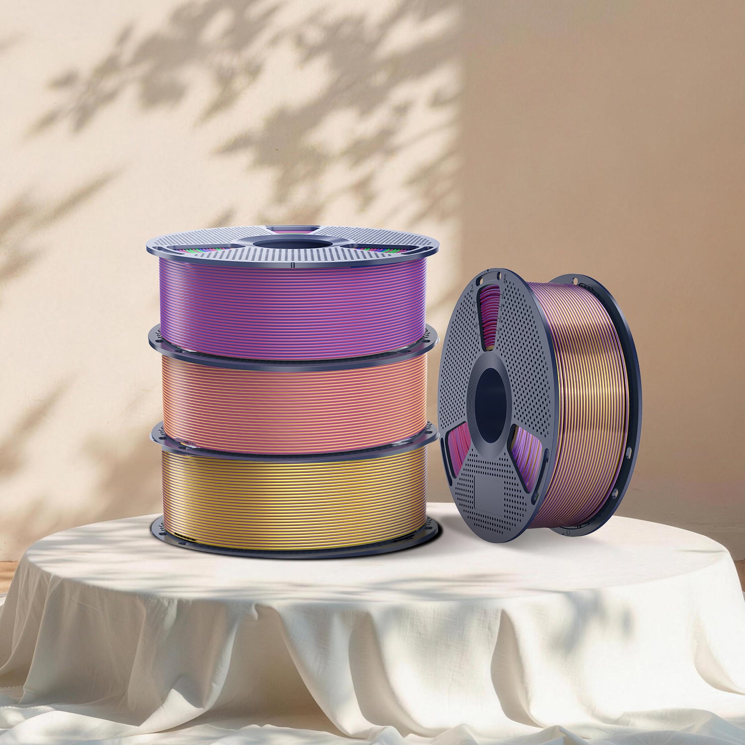[MOQ: 3KG] Filamento in Seta Multicolore (bicolore, tricolore, quattro colori) per Stampante 3D, 1 kg