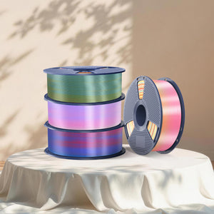 [MOQ: 3KG] Filamento per stampante 3D SILK Rainbow aggiornato (lunghezza di cambio colore 8 metri) 1 kg