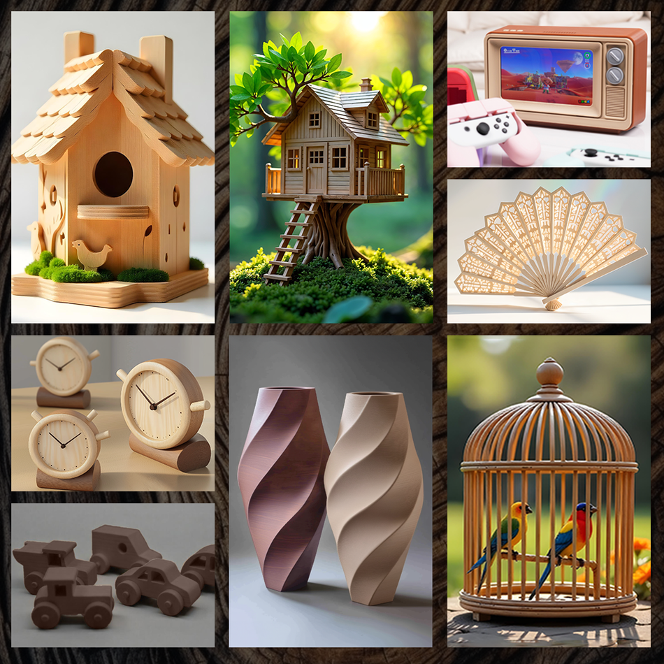 [MOQ: 3KG] Filamento PLA Legno Ottimizzato per Stampante 3D - 1KG