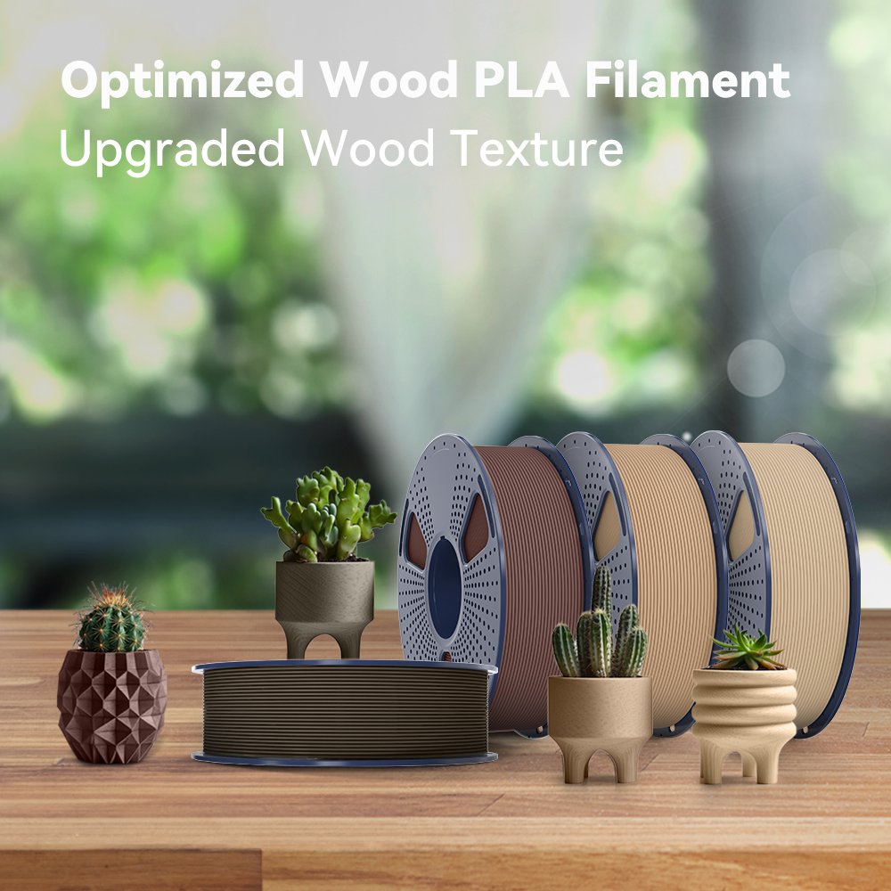 [MOQ: 3KG] PLA Wood, Filamento PLA Legno Ottimizzato per Stampante 3D - 1KG