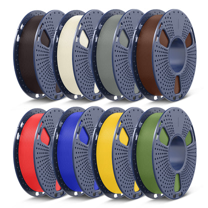250g di Filamento, PLA, PLA+, PLA+2.0, PLA Meta Filament 250g*8 Rotoli, 0.25kg per Bobina, Confezione da 8, Totale 2kg, Mini Bobina per Stampanti 3D.