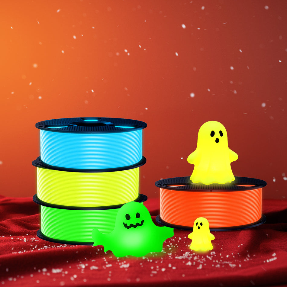 [MOQ: 3KG] Filamento PLA Fluorescente (Luminoso al Buio) per Stampante 3D da 1KG