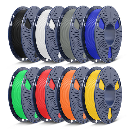 250g di Filamento, PLA, PLA+, PLA+2.0, PLA Meta Filament 250g*8 Rotoli, 0.25kg per Bobina, Confezione da 8, Totale 2kg, Mini Bobina per Stampanti 3D.