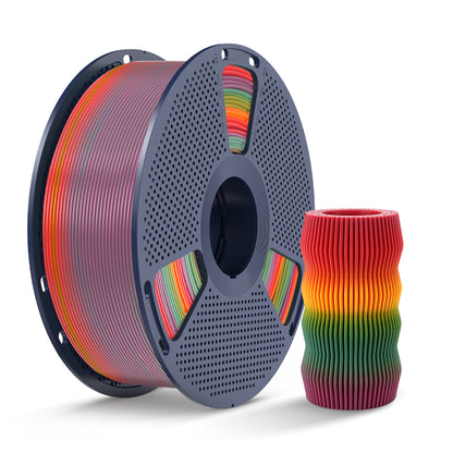 [MOQ: 3KG] Filamento per stampante 3D PLA Rainbow aggiornato (lunghezza di cambio colore 8 metri) 1 kg