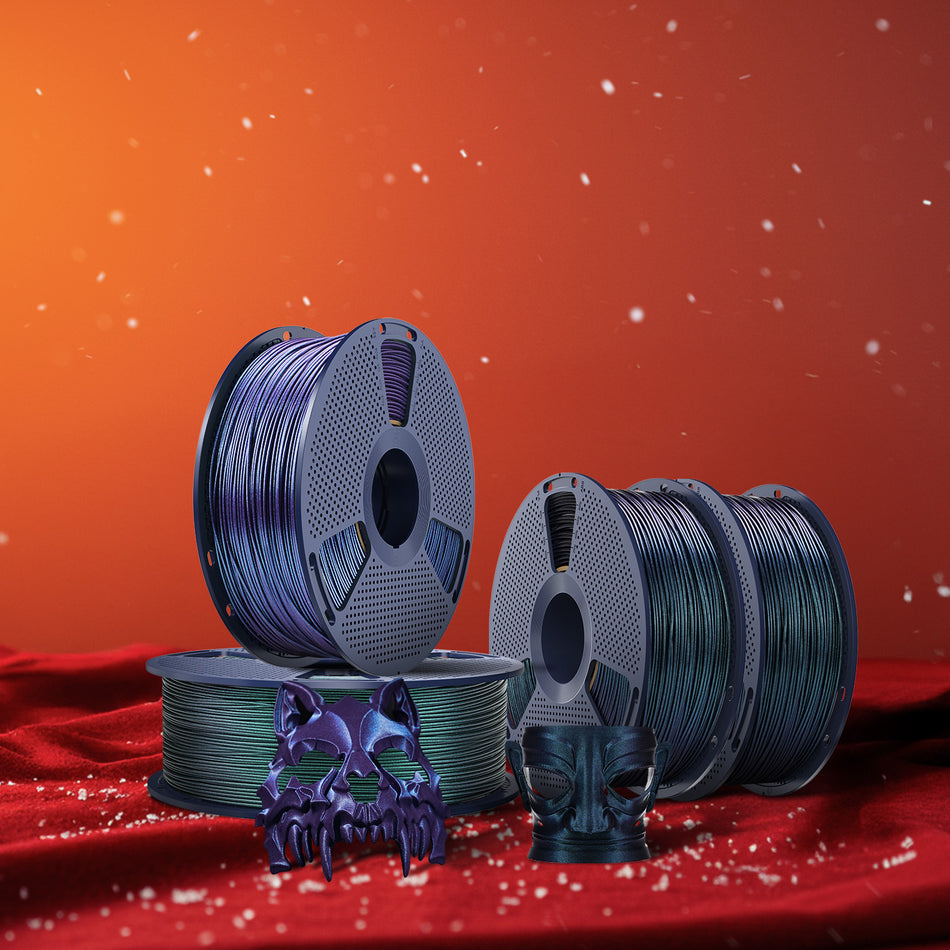 SUNLU Filamento PLA Galassia Esterica 1KG, Filamento PLA Iridescente, Polvere Perlata Ultrafina Scintillante