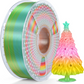 [MOQ: 3KG] Filamento per stampante 3D SILK Rainbow aggiornato (lunghezza di cambio colore 8 metri) 1 kg