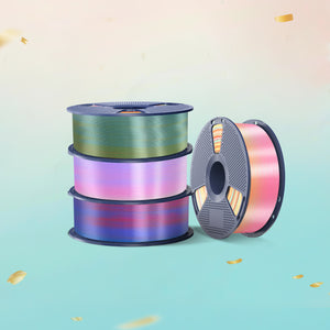 [13° Anniv.] Filamento per stampante 3D SILK Rainbow aggiornato (lunghezza di cambio colore 8 metri) 1 kg