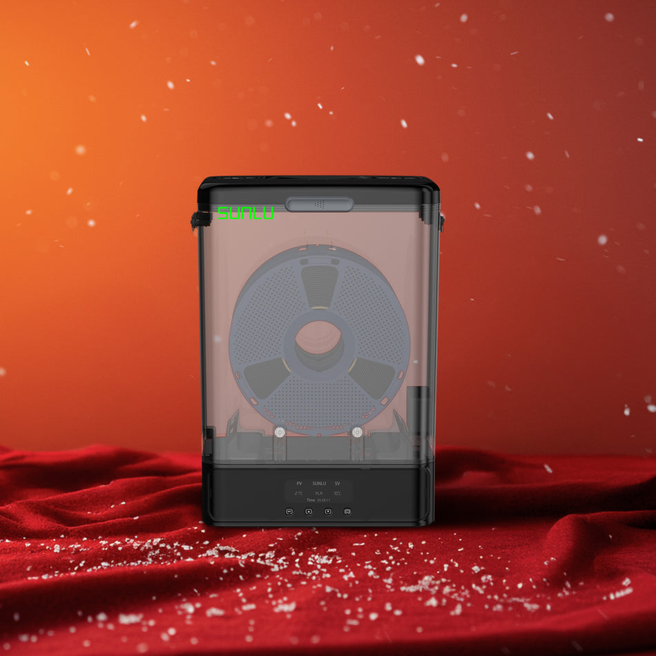 [SUNLU FilaDryer SP2, essiccatore di filamenti 2 in 1 con scatola di immagazzinamento, asciugatura fino a 70℃ (158°F) e immagazzinamento senza soluzione di continuità, compatibile con bobine di dimensioni 1kg×2 o 2kg×1 o 3kg×1