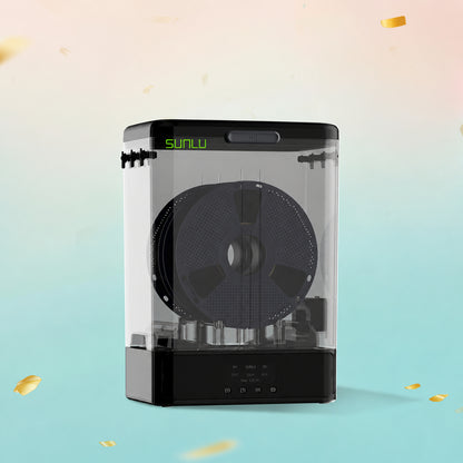 [SUNLU FilaDryer SP2, essiccatore di filamenti 2 in 1 con scatola di immagazzinamento, asciugatura fino a 70℃ (158°F) e immagazzinamento senza soluzione di continuità, compatibile con bobine di dimensioni 1kg×2 o 2kg×1 o 3kg×1