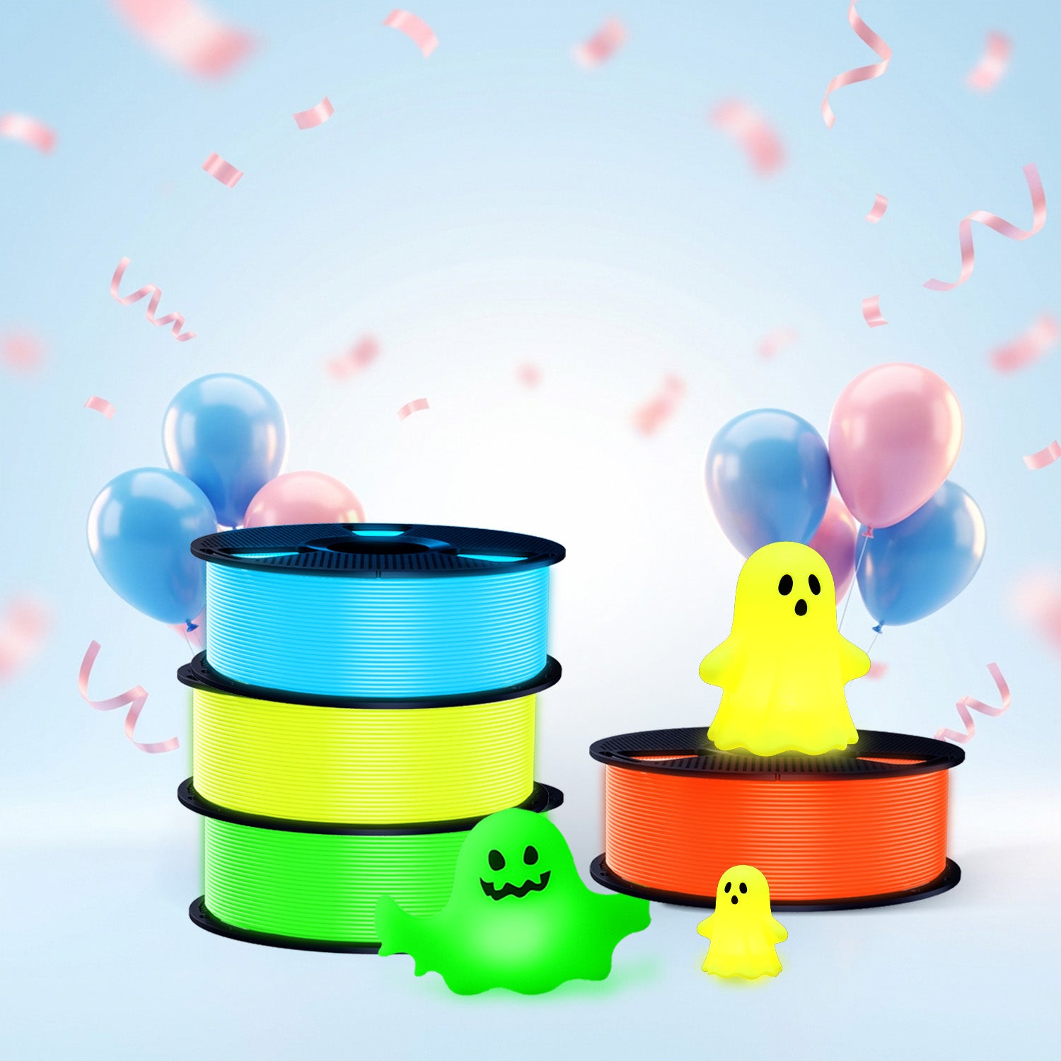 [MOQ: 3KG] Filamento PLA Fluorescente (Luminoso al Buio) per Stampante 3D da 1KG