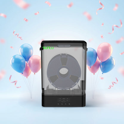 [SUNLU FilaDryer SP2, essiccatore di filamenti 2 in 1 con scatola di immagazzinamento, asciugatura fino a 70℃ (158°F) e immagazzinamento senza soluzione di continuità, compatibile con bobine di dimensioni 1kg×2 o 2kg×1 o 3kg×1