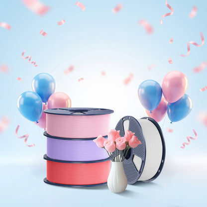 Pacchetto Filamento San Valentino SUNLU – Combina e Abbina 4 Colori e Materiali (Scegli tra Bianco / Viola / Rosso / Rosa)