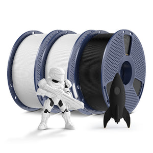 [MOQ: 6KG] Collezione Monocromatica: PETG, PLA & Alta Velocità. Nero, Bianco e Grigio: Gli Essenziali Professionali