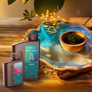 Kit resina epossidica trasparente 48OZ (32OZ+16OZ), perfetto per regali fai da te, colata, rivestimento, decorazione, piano tavolo fiume