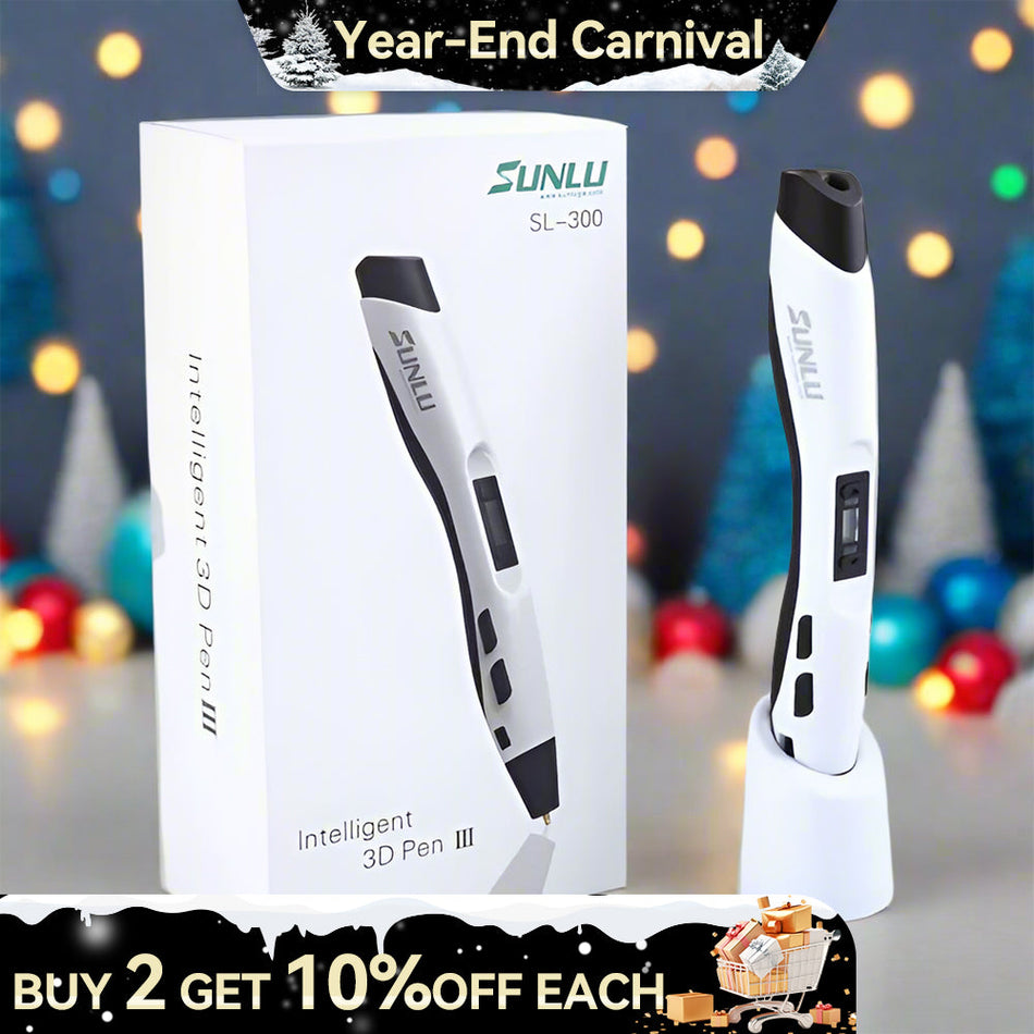 [-2 € cadauno acquistando 2 pezzi] Penna 3D SL-300, Penna Portatile per Stampa 3D – Compatibile con Filamenti PLA / ABS, Ideale per DIY, Giocattoli Educativi e Regali Popolari per Bambini