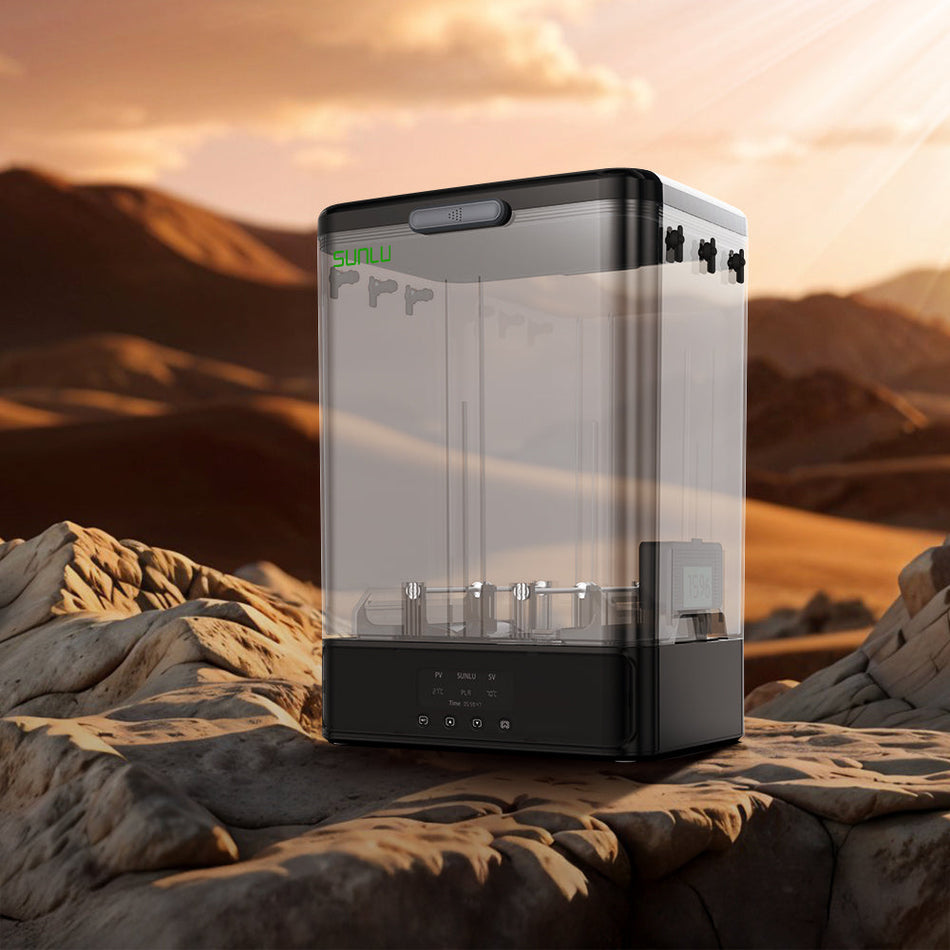 [SUNLU FilaDryer SP2, essiccatore di filamenti 2 in 1 con scatola di immagazzinamento, asciugatura fino a 70℃ (158°F) e immagazzinamento senza soluzione di continuità, compatibile con bobine di dimensioni 1kg×2 o 2kg×1 o 3kg×1